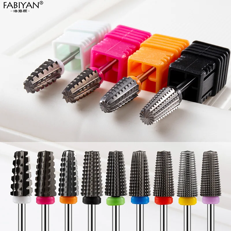 3/32” Stainles Steel Nail Drill Bits Umbrella Shape Milling Cutters For Manicure Electric Manicure Drill Accessory Pedicure Tool