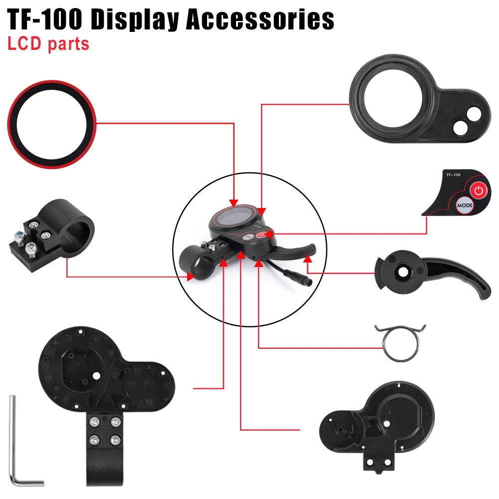 Elektrische Roller TF-100 LCD Beschleunigung Instrument Display für Kugoo M4 für Null 10X Roller Kommunikation Instrument Zubehör – Detail 3