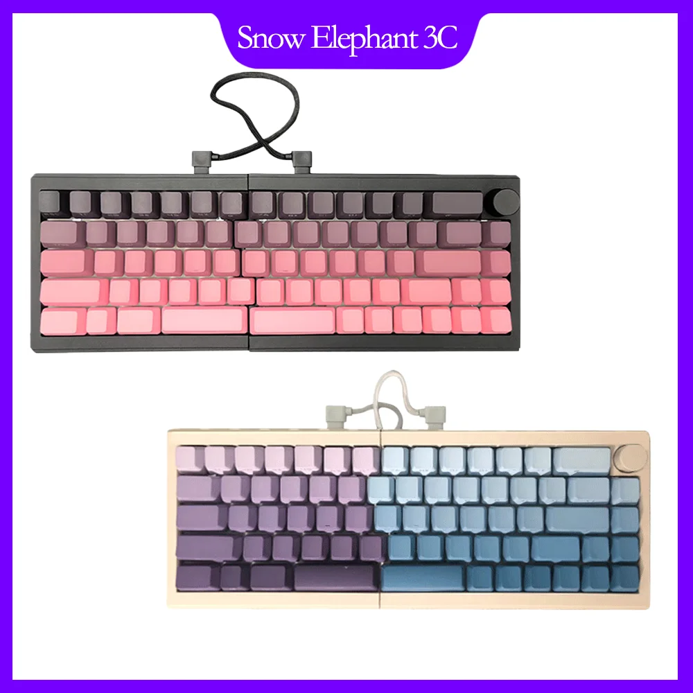 ZORNHER ST68 Split Mechanical Keyboard Wireless Bluetooth Customizable Ergonomic Office Gaming Lower Light QMK/VIA MacOS/Windows