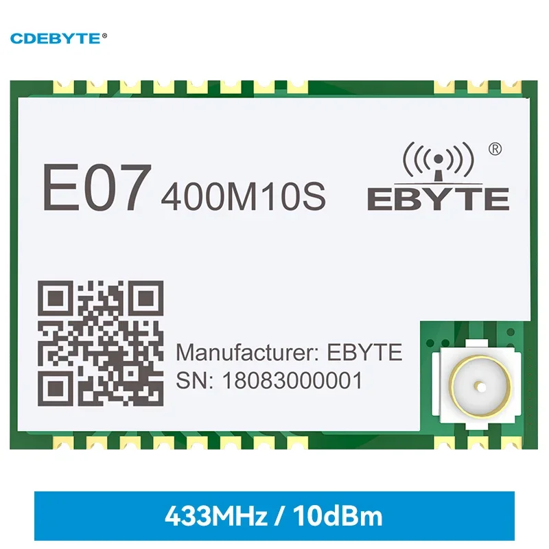 5pcs/lot CC1101 400MHz 433MHz 10dBm Wireless RF Module SPI IPEX Stamp Hole 1.5km Data Transmitter Remote Control IoT E07-400M10S