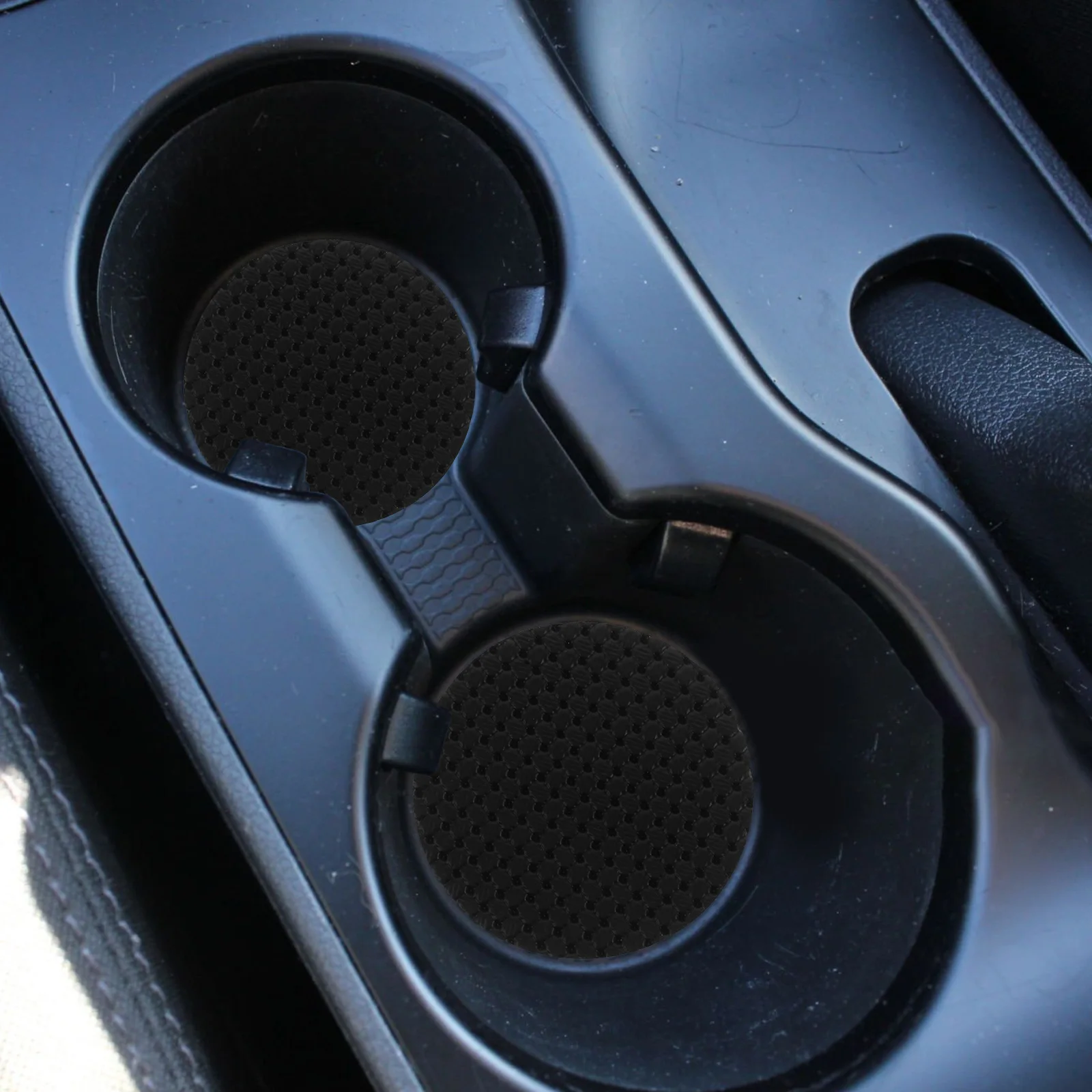 

Car Cup Holder Mat Waterproof Non-slip Universal Coaster for Car Home Office Use Pu Auto Beverage Rack
