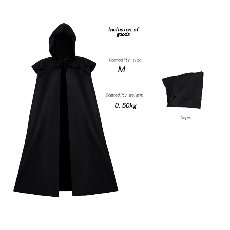 Anime Cosplay Costume Knight Priate Prince Gothic Retro Hooded Cloak Capes Long Robes Halloween Carnival Jakcet Cloak