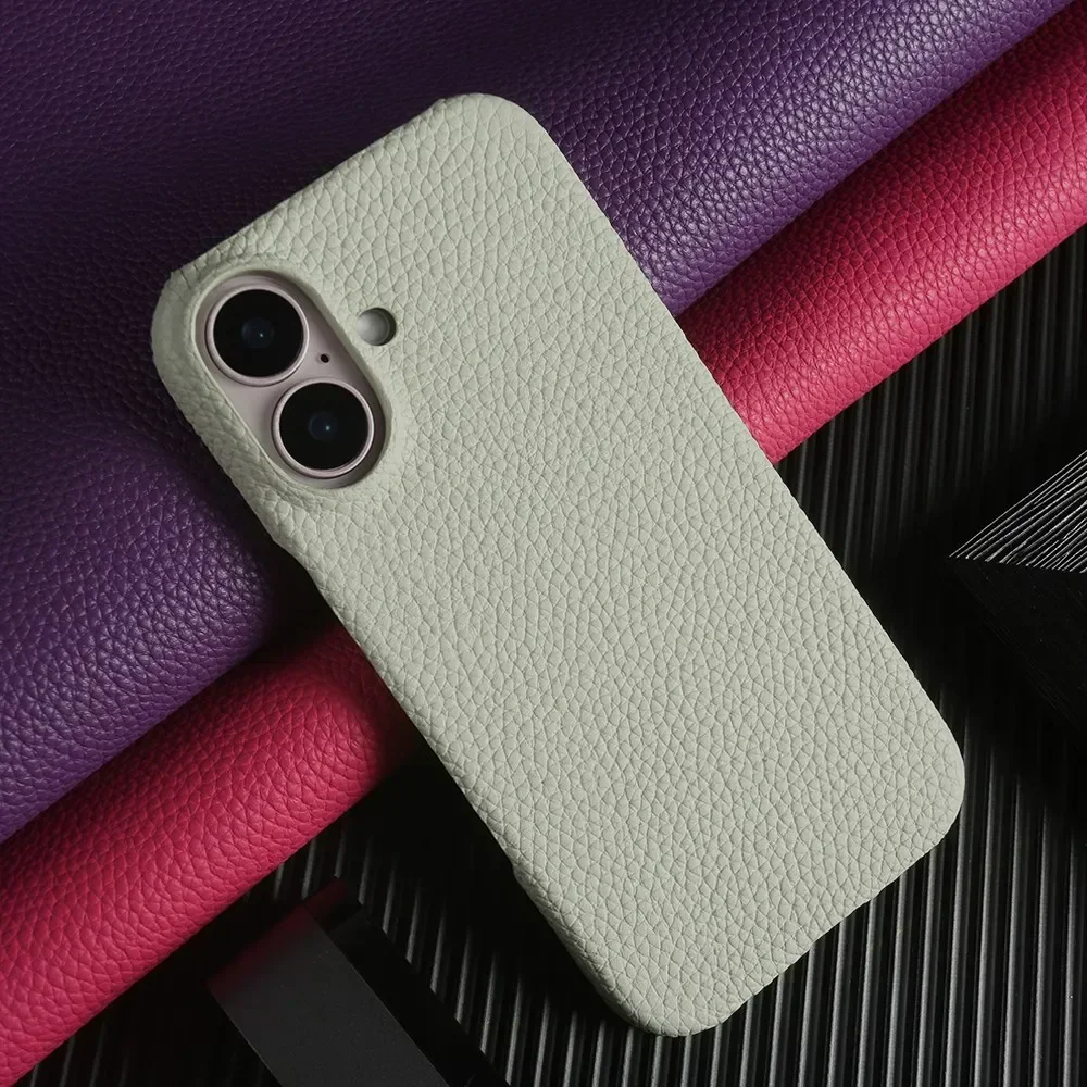 For iphone 16 Pro Max case Luxury Genuine Leather Cover Back Etui Coque Shockproof for Funda iphone15 14Pro 13 XR XSMax Carcasa