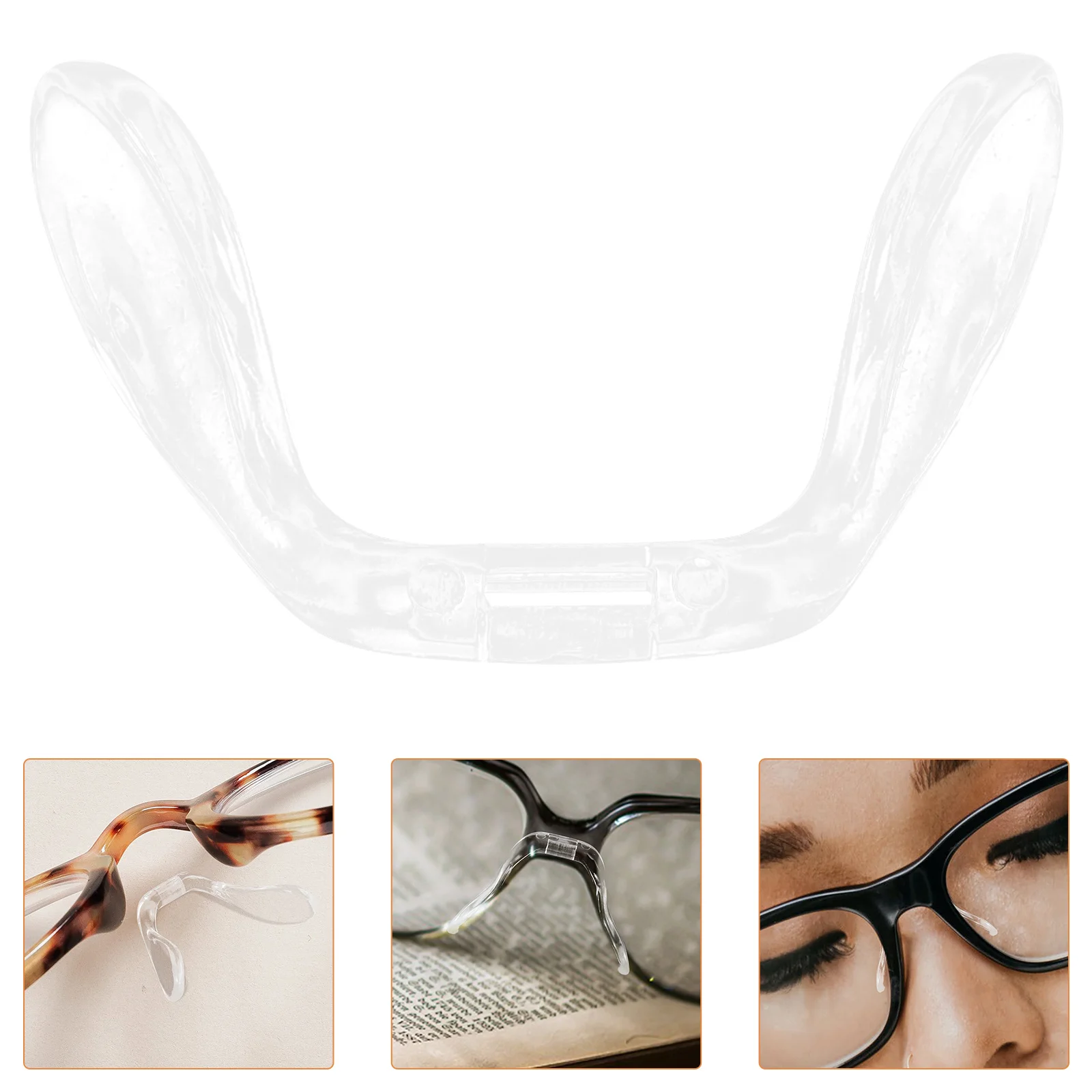

4Pcs Eyeglass Nose Pads Replacement Nose Bridge for Glasses Improved Fit Soft Cushion for All Frame Types Glasses Repair Kit