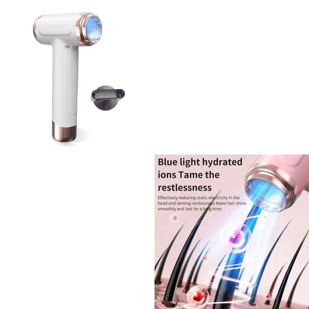 مجفف شعر قوي 200 واط، منفاخ شعر كهربائي قابل لإعادة الشحن، نسيج ABS للسفر والاستخدام اليومي