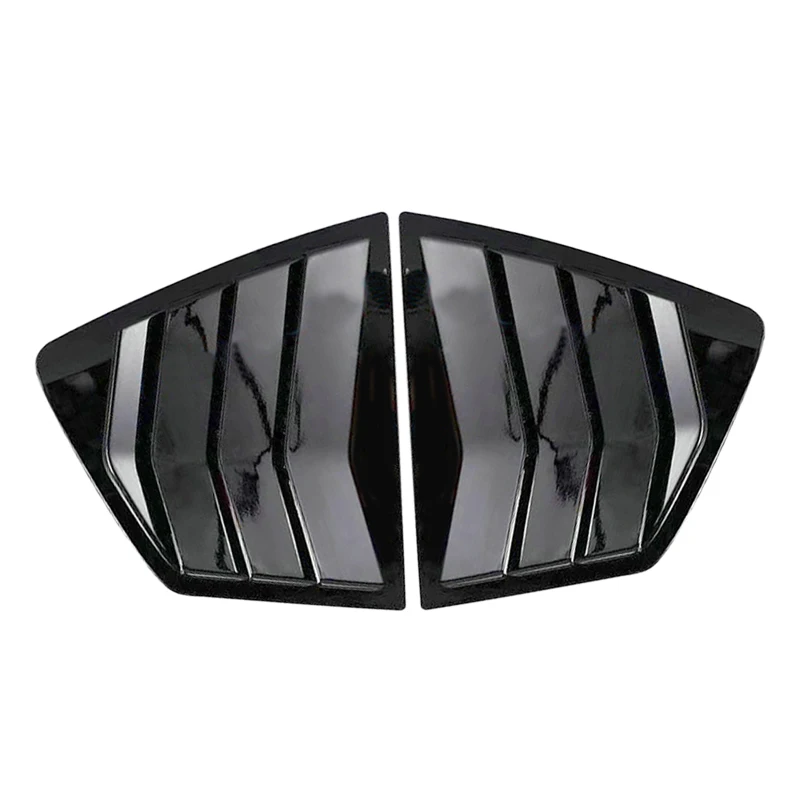 1 Pair Black ABS Car Rear Side Window Louver Shutter Covers Trims Fit for Honda Accord Sedan 2008 2009 2010 2011 2012 2013 New