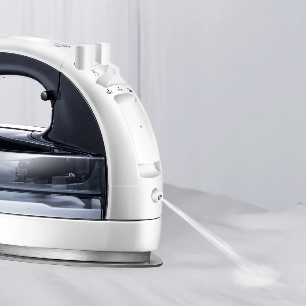 مكواة بخار لاسلكية من باناسونيك محمولة باليد 3 سرعات قابلة للتعديل مكوّاة محمولة من السيراميك لوحة سفلية 2400 وات باخرة من القماش