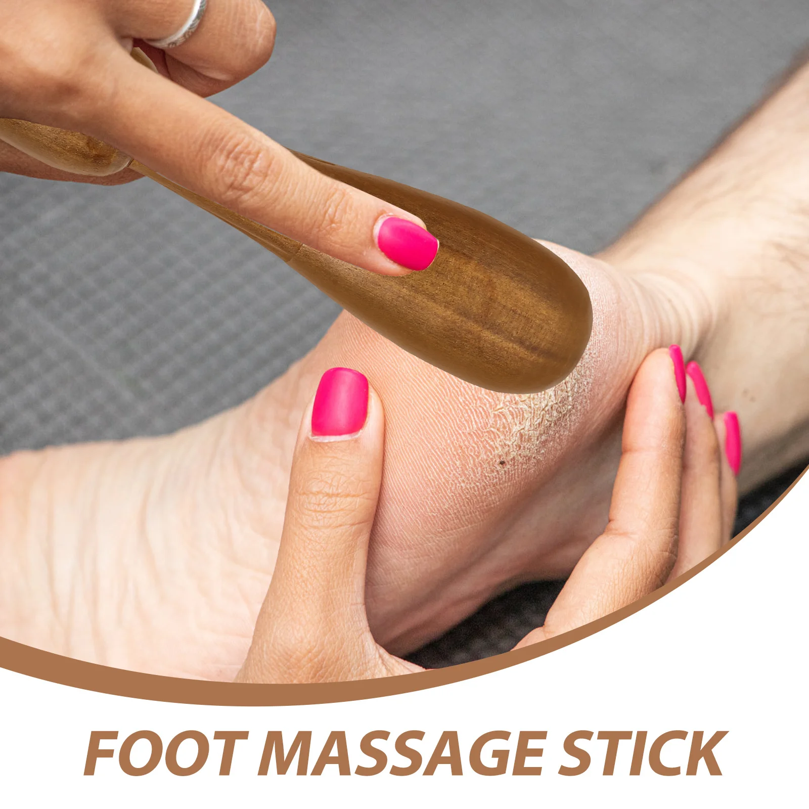 

2 шт. деревянная массажная палочка для ног, расслабляющий ролик для гладкого тела для дома, путешествий, рефлексологический инструмент, портативный массажер для рук, усталость