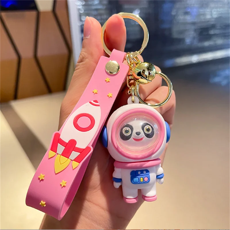 Trendy Astro Cartoon Dundun Panda Astronaut Keychain Doll Bag Pendant Keychain Pendant