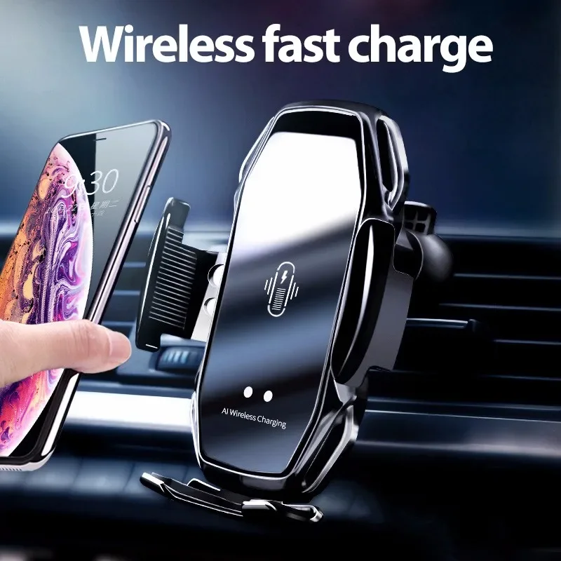 

Wireless Charger Car Phone Holder For Phone In Cars Mobile Stand Air Vent Mount Automatic Sensor