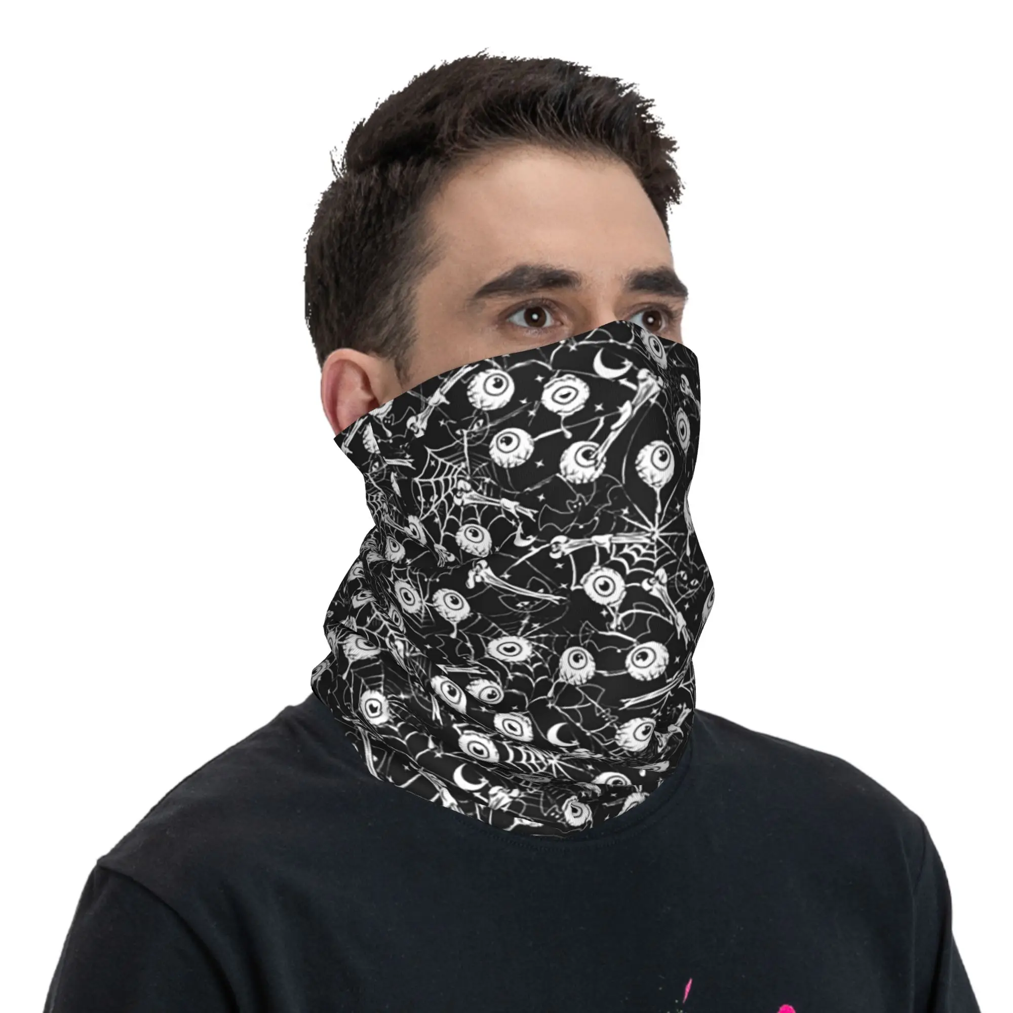 Halloween Spider Cat Bandana Neck Cover Printed Magic Scarf Headwear Cycling Unisex Adult All Season view 5