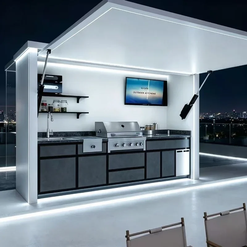 Professional Manufacturer Stainless Steel BBQ Equipment Outdoor Kitchen Cabinets With Outdoor Grill