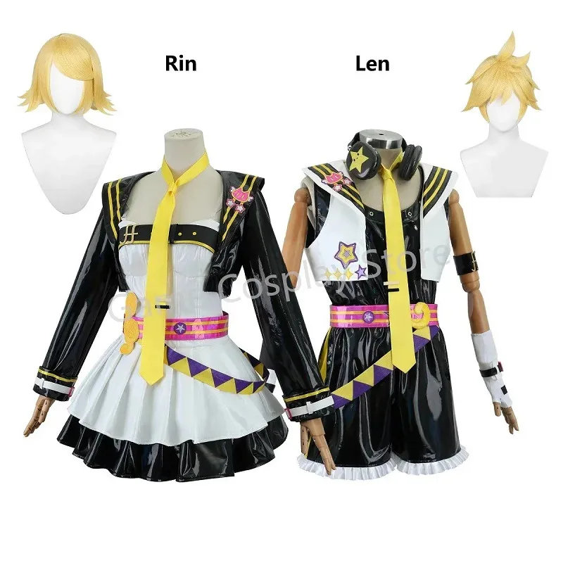 Sky03 Mikuu Anime Rin Len Cosplay Costume Kagamine JK Uniform Role Playing for Halloween Party Women Game Figures55Ku%