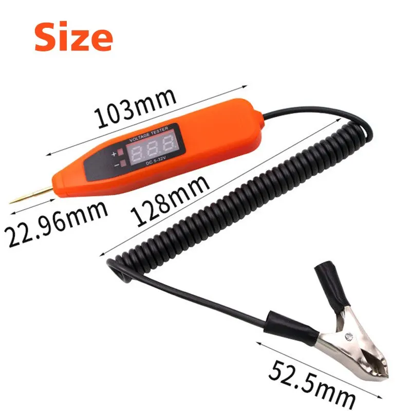 Car Electrician Probe Machine Car Tools Electric Tester 5V/24V/32V Dca Voltage Detector AC Voltage Indicator Voltage Test Pen