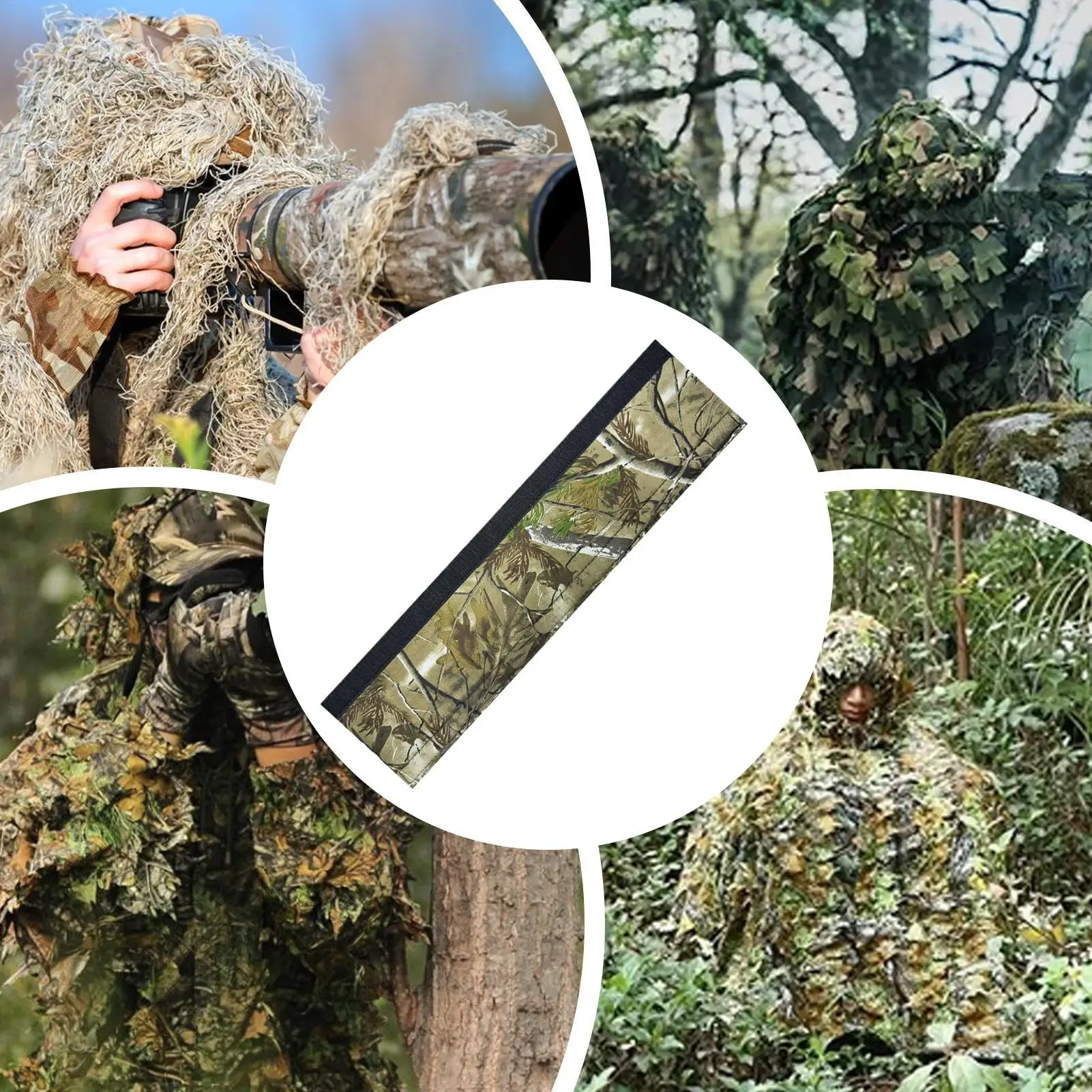 سلم حامل الملحقات عدم الانزلاق التمويه حامي ترايبود الغزلان حامل حماية الوسادة للتخييم في الهواء الطلق الرياضة تسلق الراحة