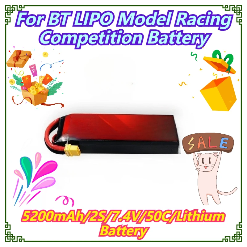 

5200mAh/2S/7.4V/50C/Lithium Battery For BT LIPO Model Racing Competition Battery