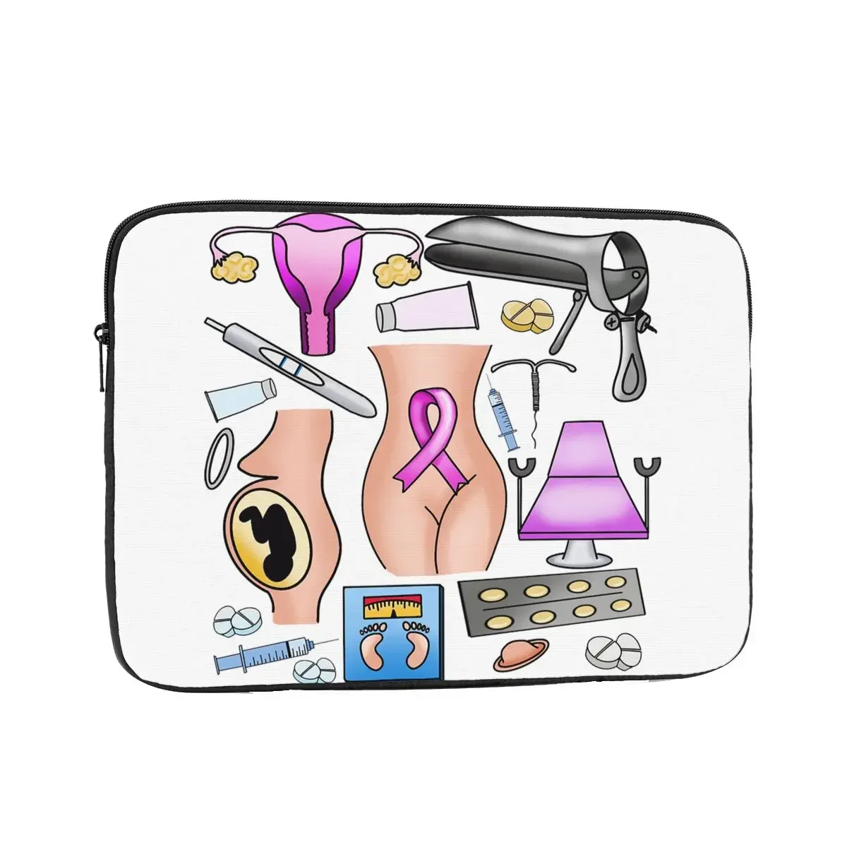 Gynecology Notebook Laptop Bag Case Pouch 10 12 13 15 17 Inch For Macbook Air Pro Tablet Shockproof Case Bag