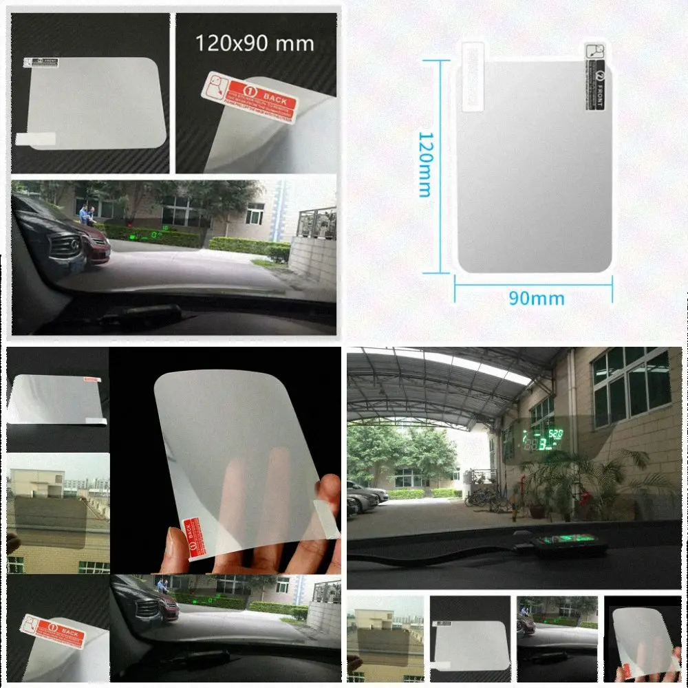 Automotive For HUD Reflective Film for Windshield For Head Up Display Setup 120x90mm for PET Anti-Glare Dustproof Screen