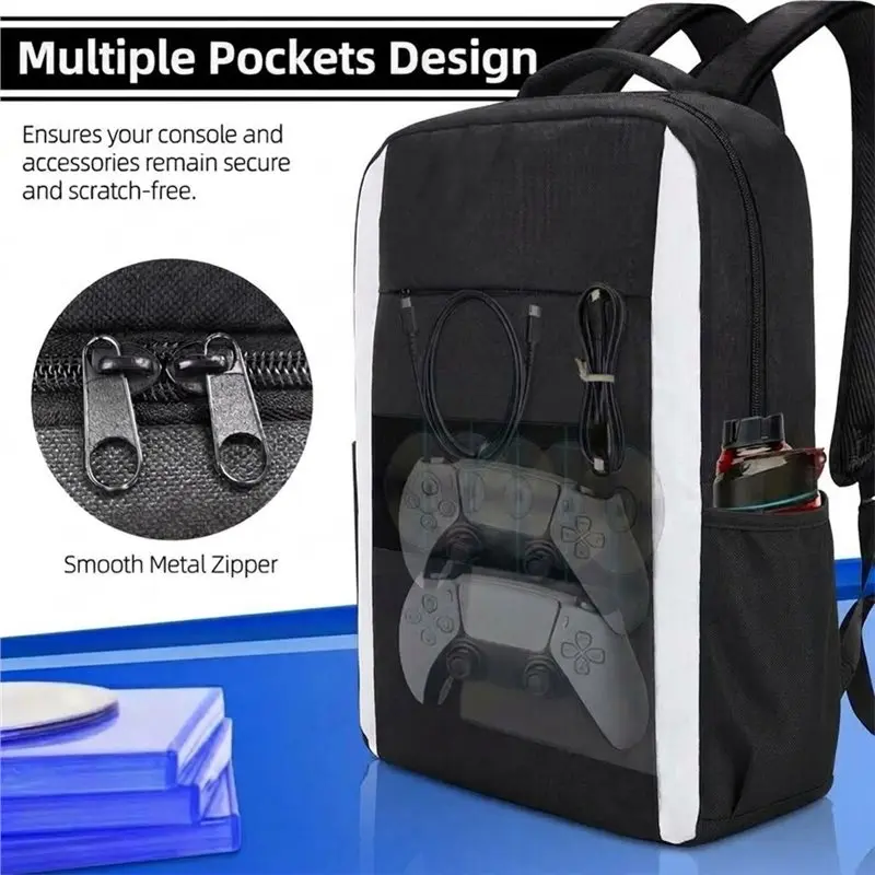 ABUO-Backpack For PS5 Console Travel Bag Hard Shell