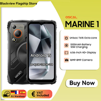 Oscal MARINE 1 Rugged Smartphone 6.56 inch HD+ Display Unisoc T615, Android 15 Smartphone，4GB+128GB, 5100mAh, NFC Cellphone