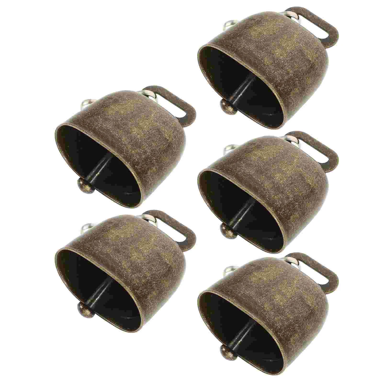 

5 Pcs Cow Bell Bells Noise Makers Metal Animal Hanging Iron Horse Call Grazing Decorations