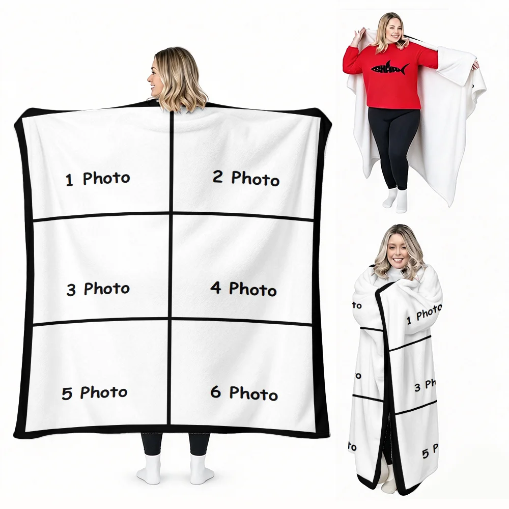 Customizable wearable blankets, soft and cozy fleece blankets, and comfortable sweatshirts—perfect for adult men and women