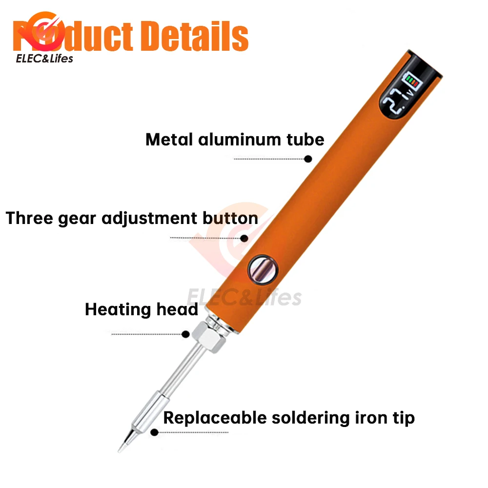 510 Thread Battery Cart Pen Adjustable Temperature Smart Power Pen Mini Soldering Iron Kit With USB Charger Repair Welding Tools