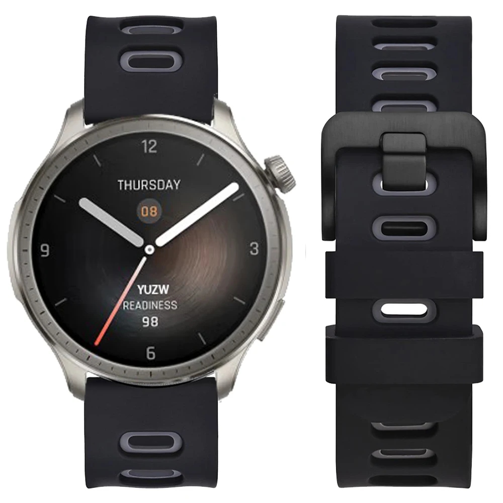 Pulseira de silicone de 20mm/22mm para amazfit gts 3/2/2e/gts4 2 mini/gtr 42/47mm/gtr 4/3 pro/2/2e pulseira de relógio esportivo amazfit bip 6