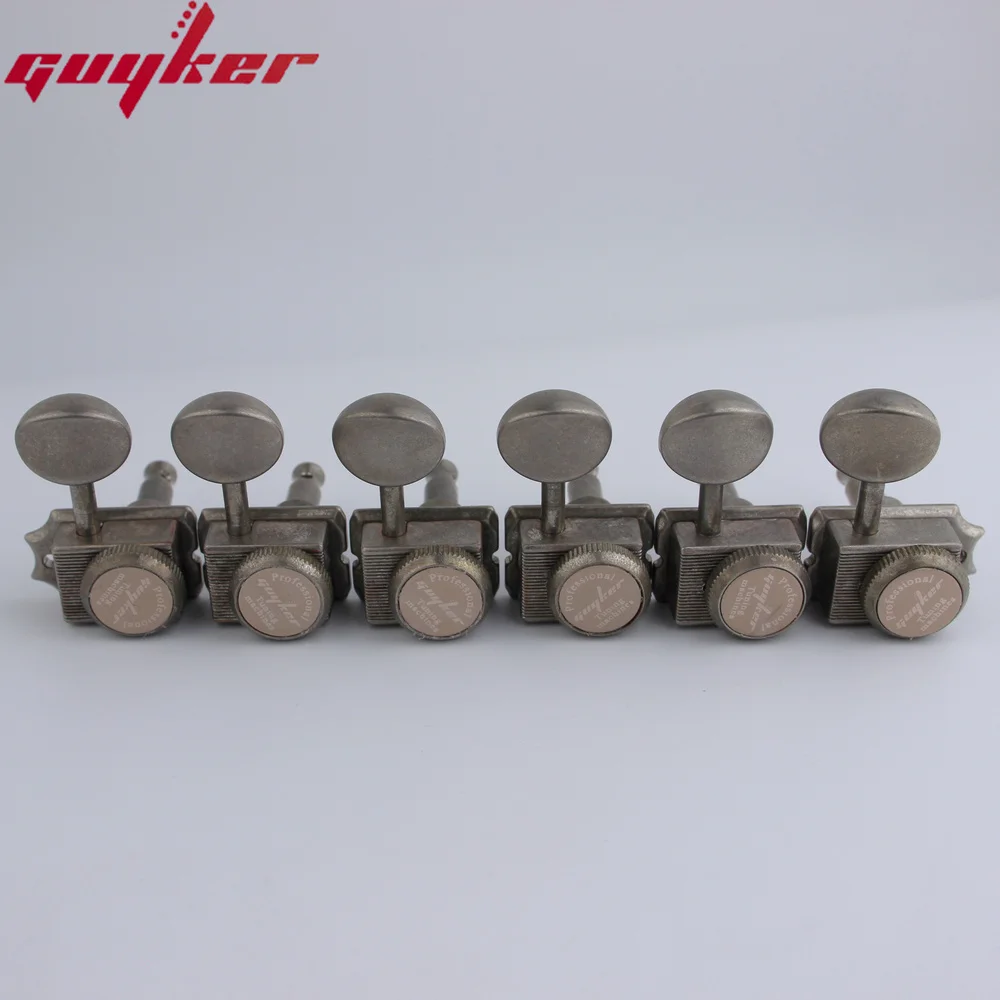 Vintage Locking Tuners Nut Style Electric Guitar Machine Heads Tuner Old Rust Color For ST TL Guitar Tuning Pegs Gear ratio 1:15