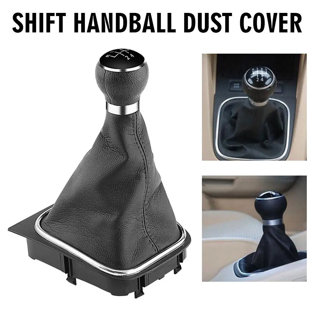 5/6 Speed Gear Shift Knob Lever Stick Gaiter Boot Cover For VW Rabbit For Golf 5 Jetta 2005-2010 For VW Golf 6 Jetta 2010-2 V4D6