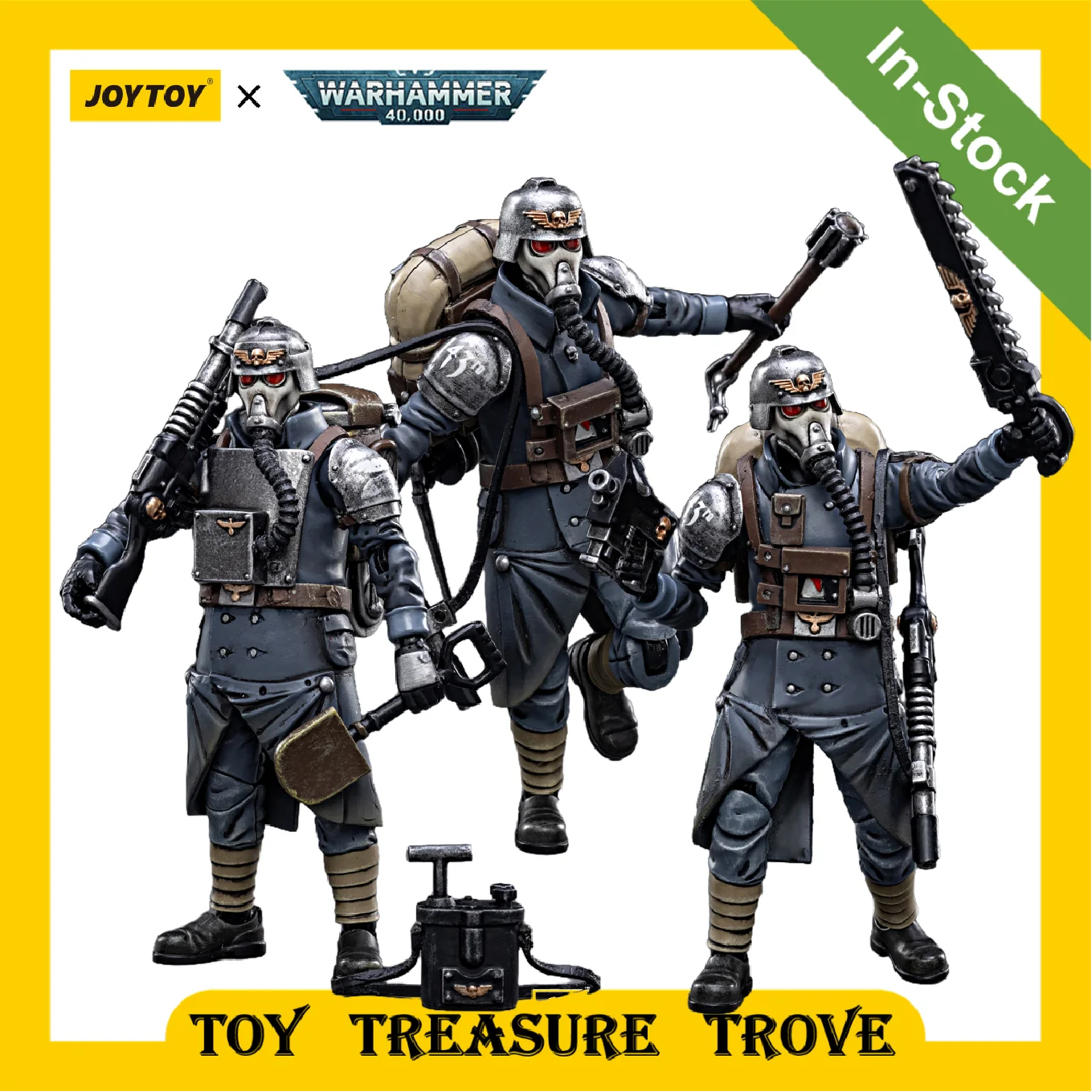 

[IN STOCK] 1/18 JOYTOY Warhammer 40k Action Figures Astra Militarum Death Korps of Krieg Veteran Squad 3PCS