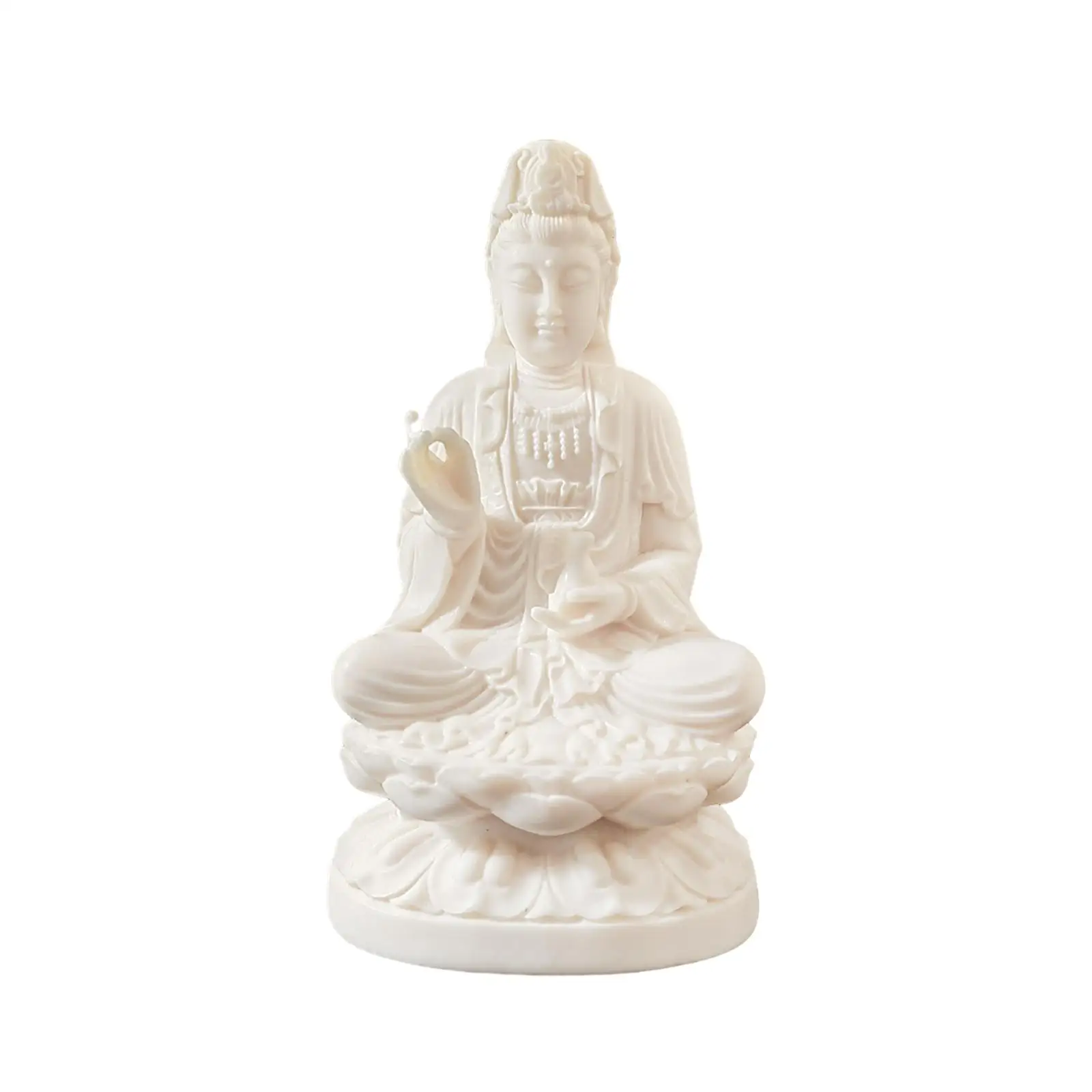 Bodhisattva Figurine Guanyin Statue Decor Feng Shui Sculpture Avalokitesvara Ornament for Desk Presents Supplies Birthday Men