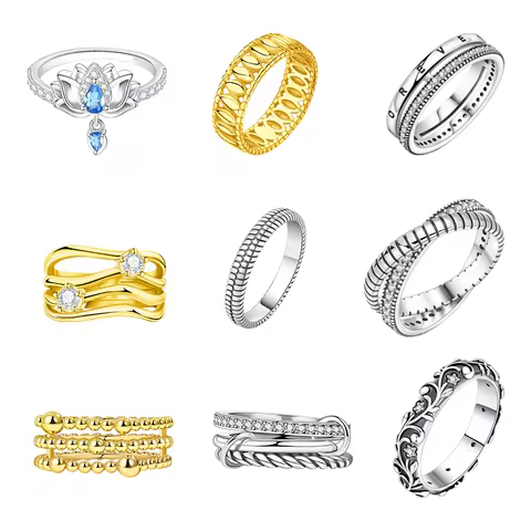 Hot-selling 925% pure silver ring jewelry, suitable for both men and women, is an ideal choice for giving as a gift.