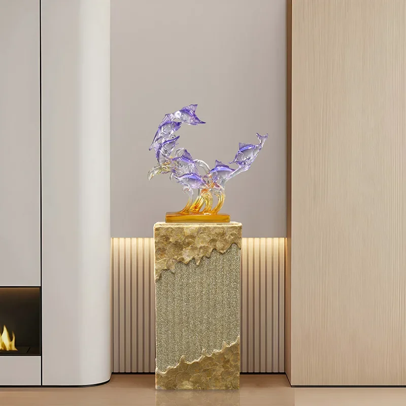 CLL floor-to-ceiling ornament living room staircase light luxury decoration office hotel lobby decoration
