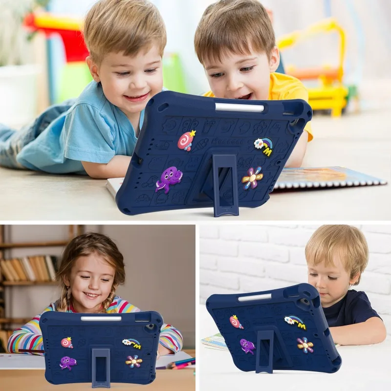 Etui ochronne EVA Kids Cartoon 11 "do Apple iPad Pro 2018/2020/2021/2022 odporne na upadki ze stojakiem z przyssawką do pióra etui na tablet