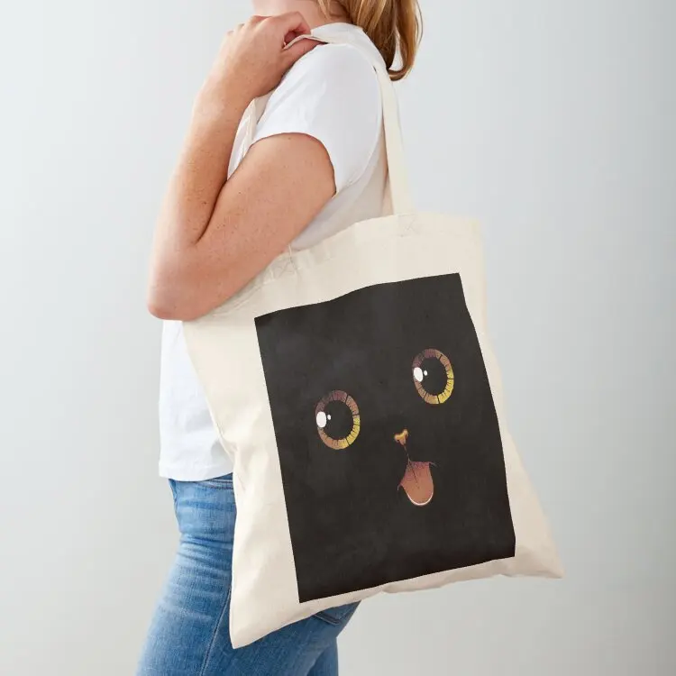 Cute Black Cat Minimalist Tongue by Tobe Fonseca Tote Bag great bag Women's bag Handbags women Beach
