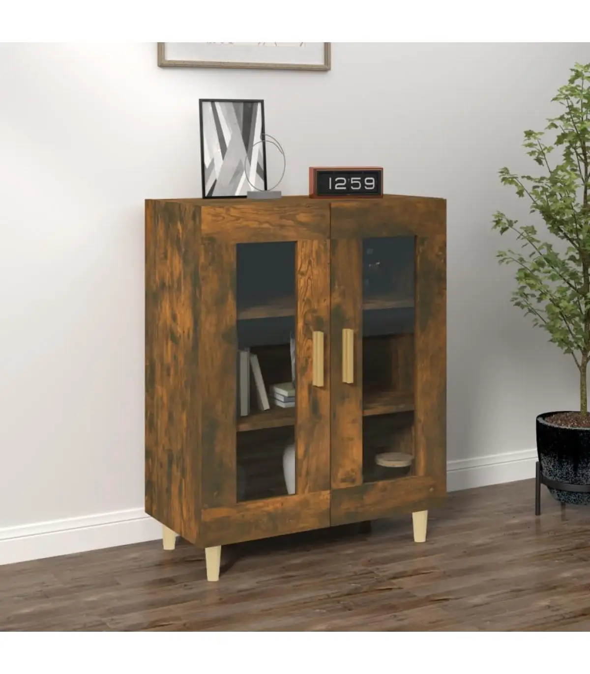 69,5x34x90 cm smoky oak plywood sideboards