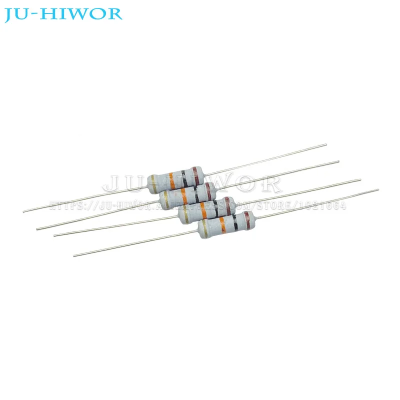 50pcs 1W 5% Metal Oxide Carbon Film Resistor 10 22 33 47 51 62 75 82 91 100 220 470 1K 10K 100K 2.2 4.7 22 47 100 220 470 R ohm