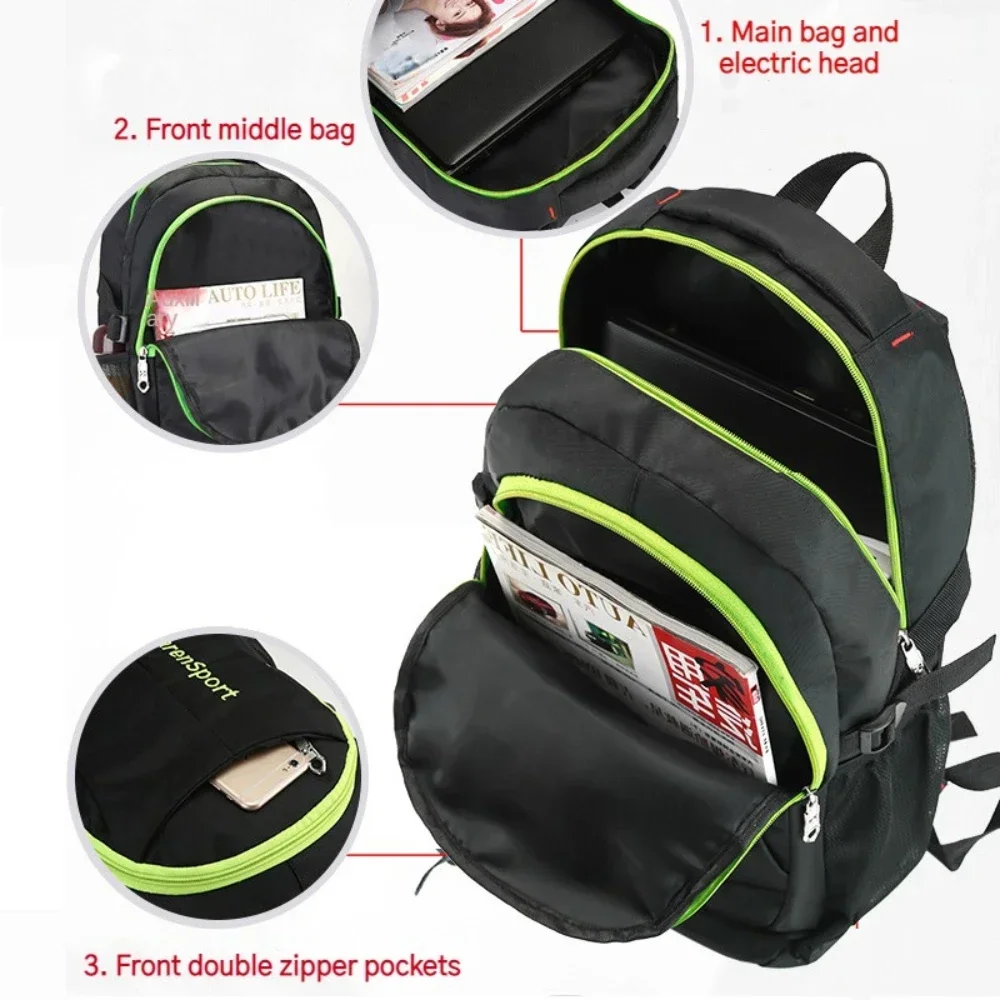 Mochila de ombro Oxford impermeável leve, mochila de viagem, grande capacidade, bolsa de escola resistente ao desgaste, moda