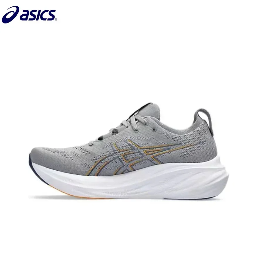 Original Asics Nimbus 26 Athletic Running Shoes Breathable Anti-slip Cushioning Road Running Shoes Men Women Sneakers