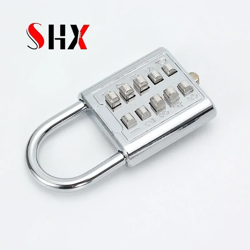 10 8 Digits Password Code Combination Padlock Zinc Alloy Suitcase For Luggage Travel Code Smart Lock Code Keyed Anti-thieft Lock