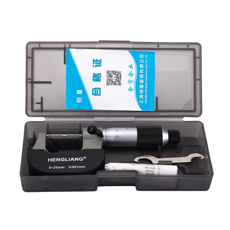 Mikrometer/Außendurchmesser, Mikrometer, Spiralmikrometer, 0–25 mm, Genauigkeit 0,001 mm