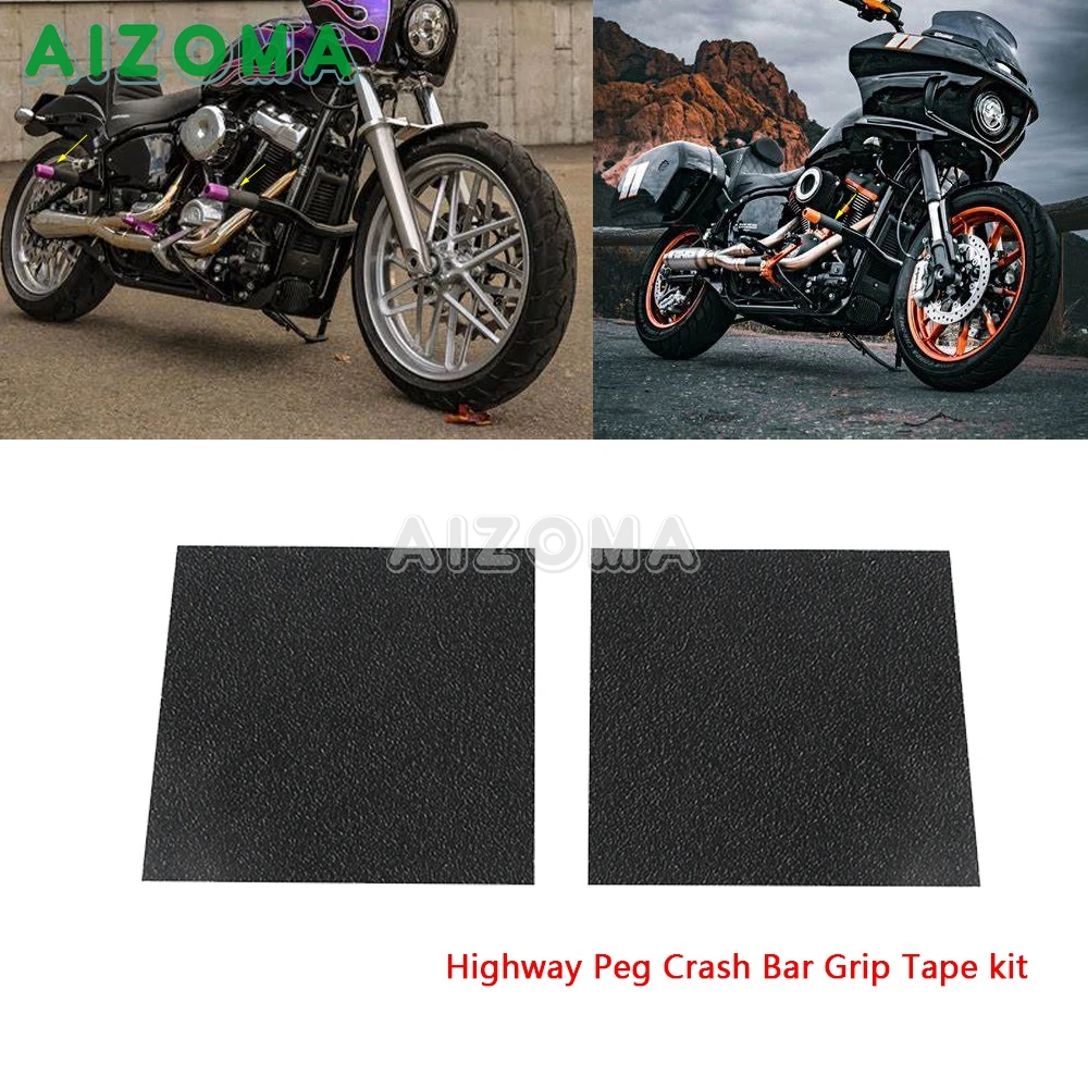 Motorcycle Highway Peg Crash Bar Rear Slider Grip Tape Kit 4