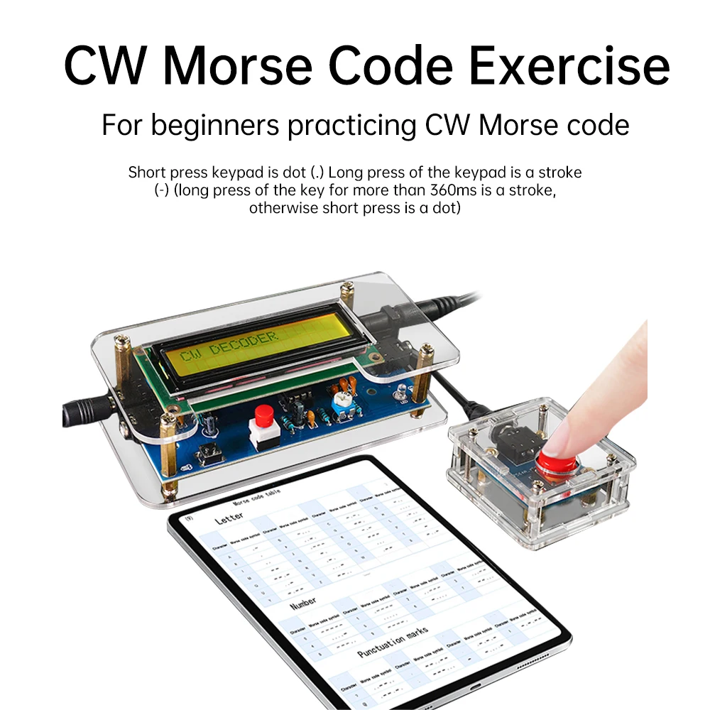 DC9V CW Morse Code Decoder Bulk Circuit Board Welding Practice DIY Electronic Manufacturing Kit