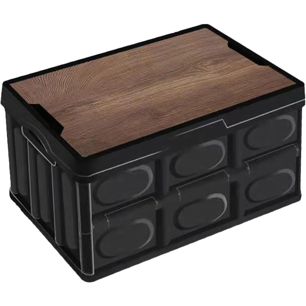

Large Capacity Folding Storage Box Multi-Functional Plastic Organizer with Lid for Car Trunk Home Storage Case