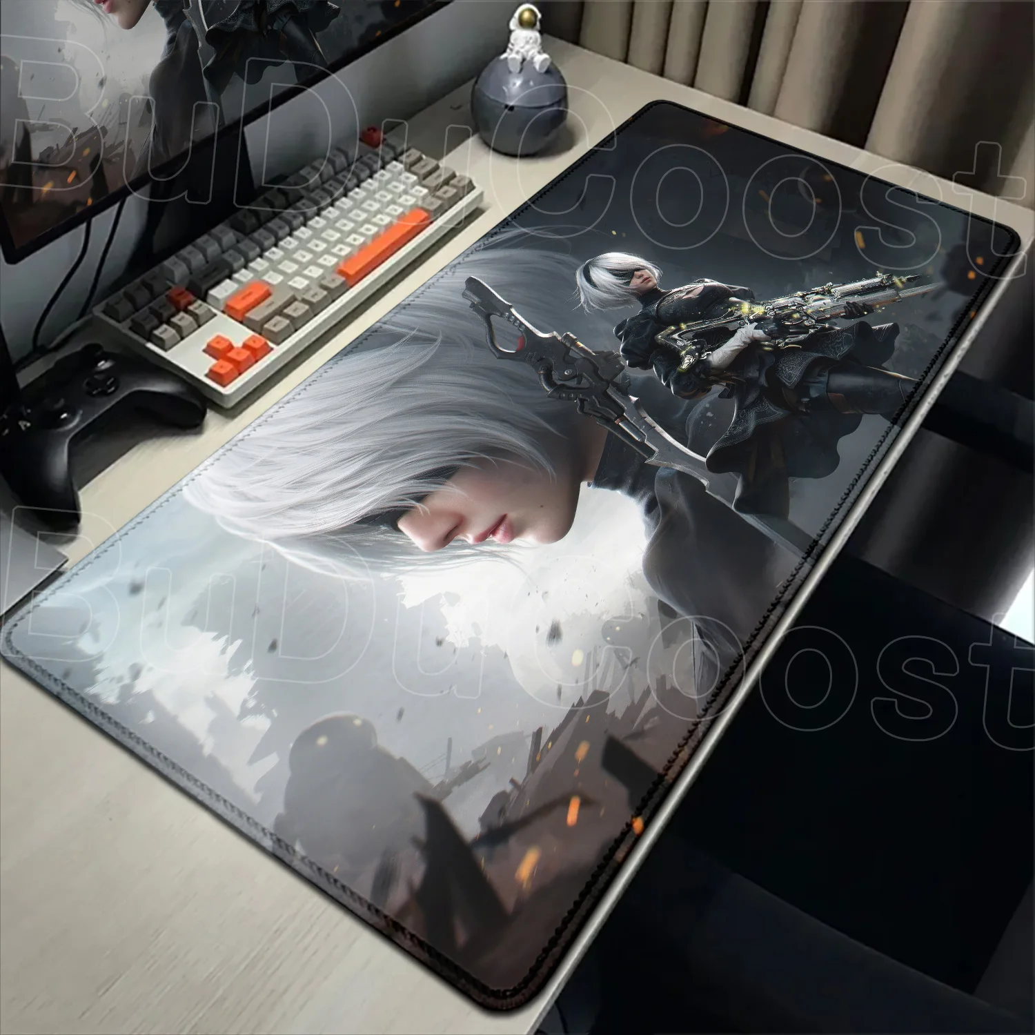 NieR Automata  large HD game Mouse mat Rubber Anti-slip soft desk mat accessories desk organizers and trays Game girl Mousepad