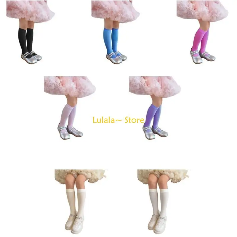 

Y4QA Summer Spring Elastic Soft Socks Girl Fashion Knee High Socks Princess Accessory