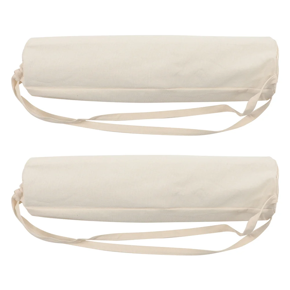 

2Pcs Large Capacity Yoga Mat Carrier Bag Drawstring Design Shoulder Strap Storage Fitness Gym Tote Sports Bag Storage Container