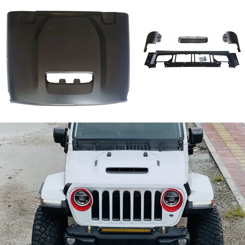 Hot Selling Steel Engine Hood Bonnet With 392 Letter Decoration, Vehicle Exterior Upgrade Modification Accessories