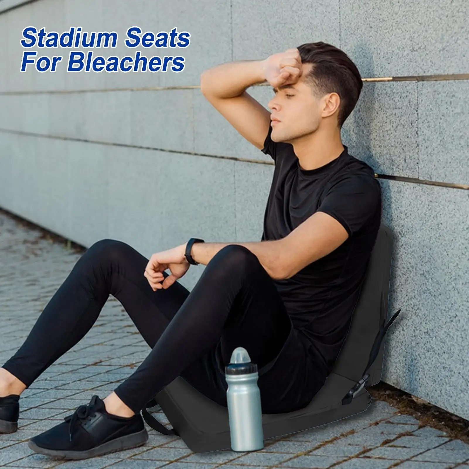 Stadium Seats with Back Support Bleacher Cushion with Back Support Portable Floor Sitting Cushion for Outdoor Boat Tailgating